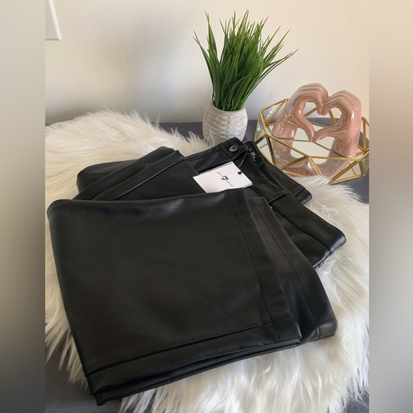 7 FOR ALL MANKIND Trouser Pleather Pant - Picture 9 of 9